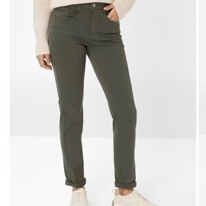 Brax Mary Slim 5 Pocket Jeans in Dark Olive Size 12S